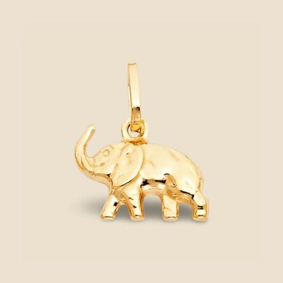 14k Real Gold Elephant Pendant | Birthday Gift | Valuable Gift | Fine Jewelry | - Picture 3 of 6